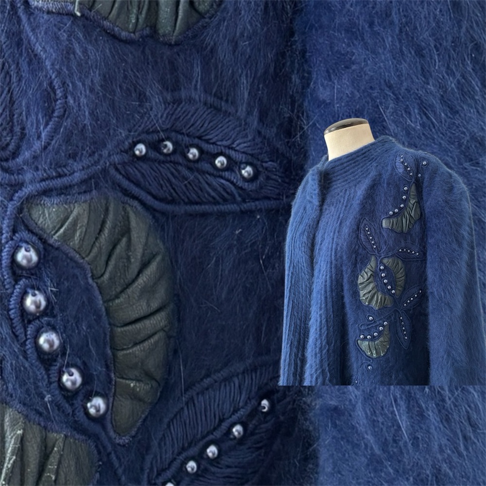 Vintage chunky fluffy angora vest - Picture 5 of 10